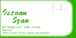 istvan szam business card